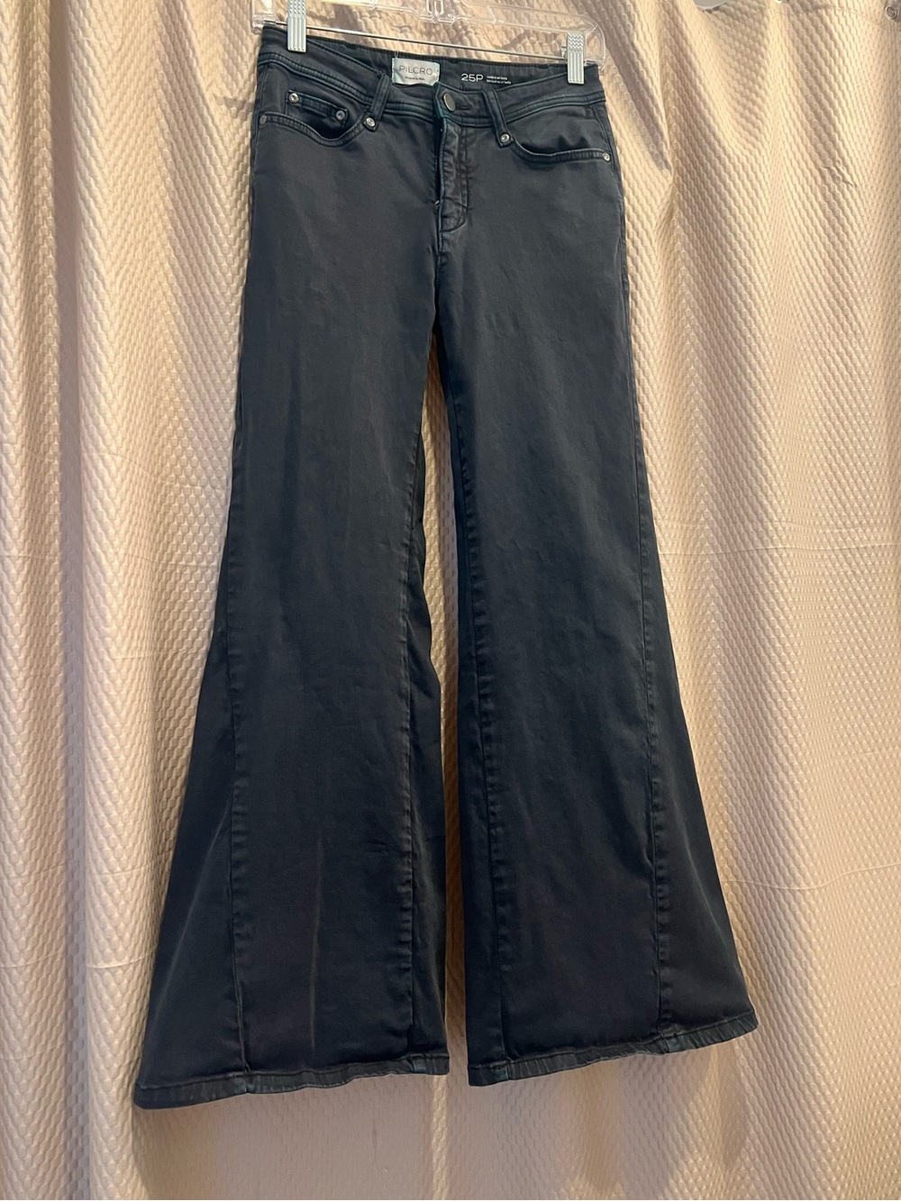Pilcro gray blue hues low rise bootcut jeans